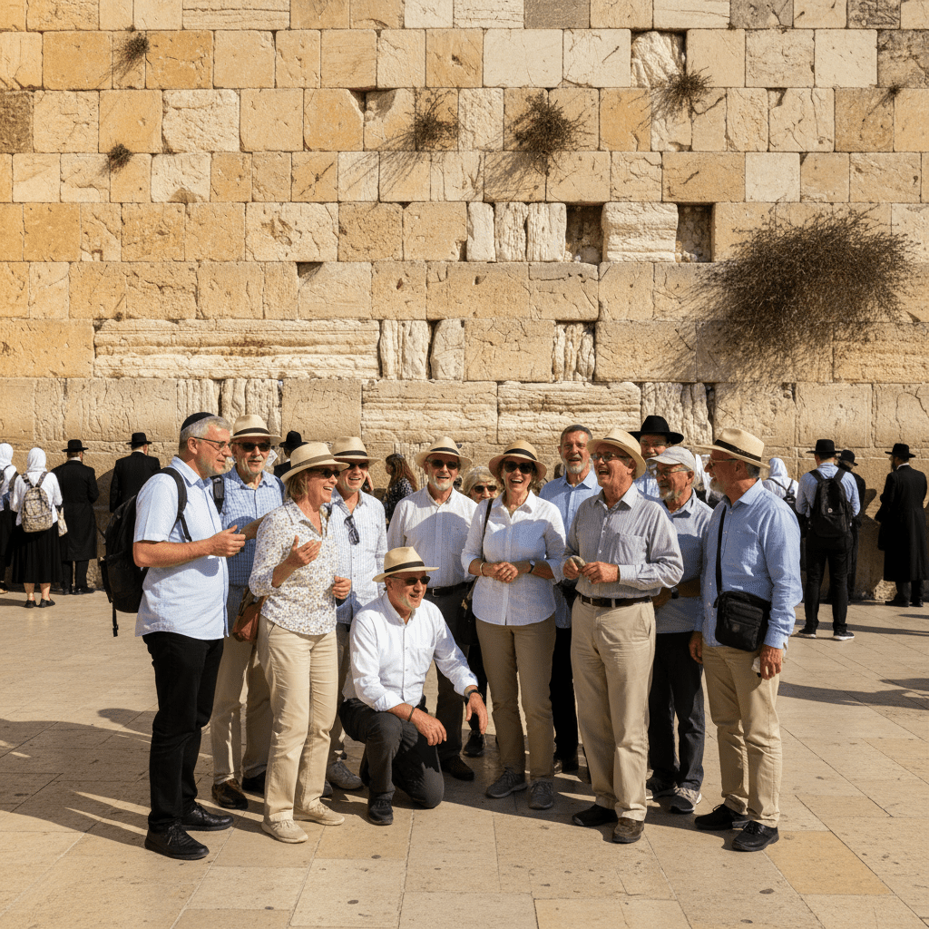 group of seniors in the western wall
